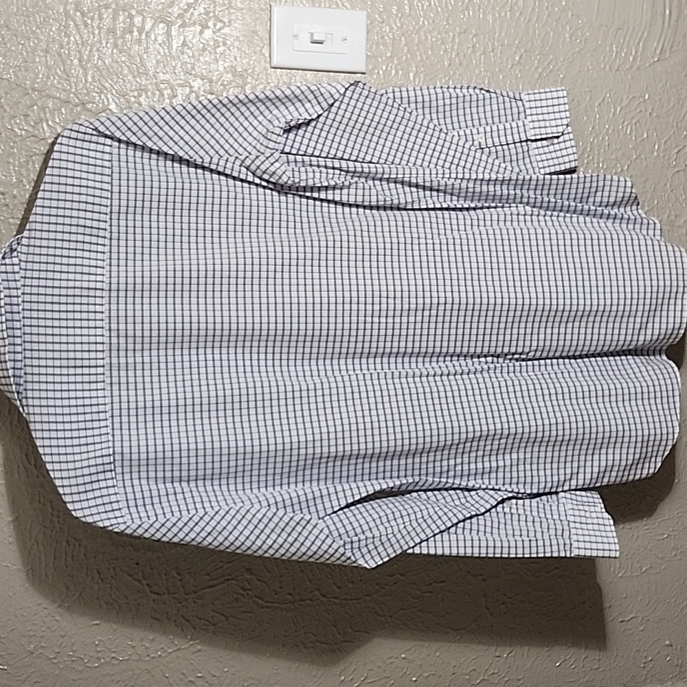 SAKS FIFTH AVENUE shirt, Trim Fit 151/2 32 33 blue with White - Picture 4 of 4